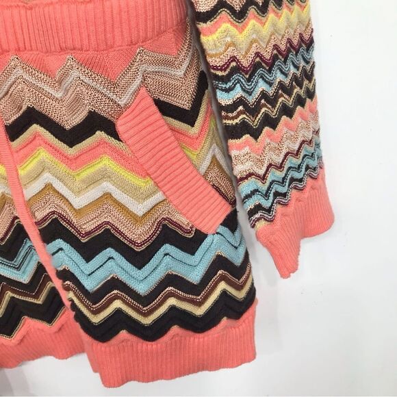 Missoni for Target Colorful Zigzag Full Zip Long Hooded Knit Cardigan Sweater - Picture 9 of 16